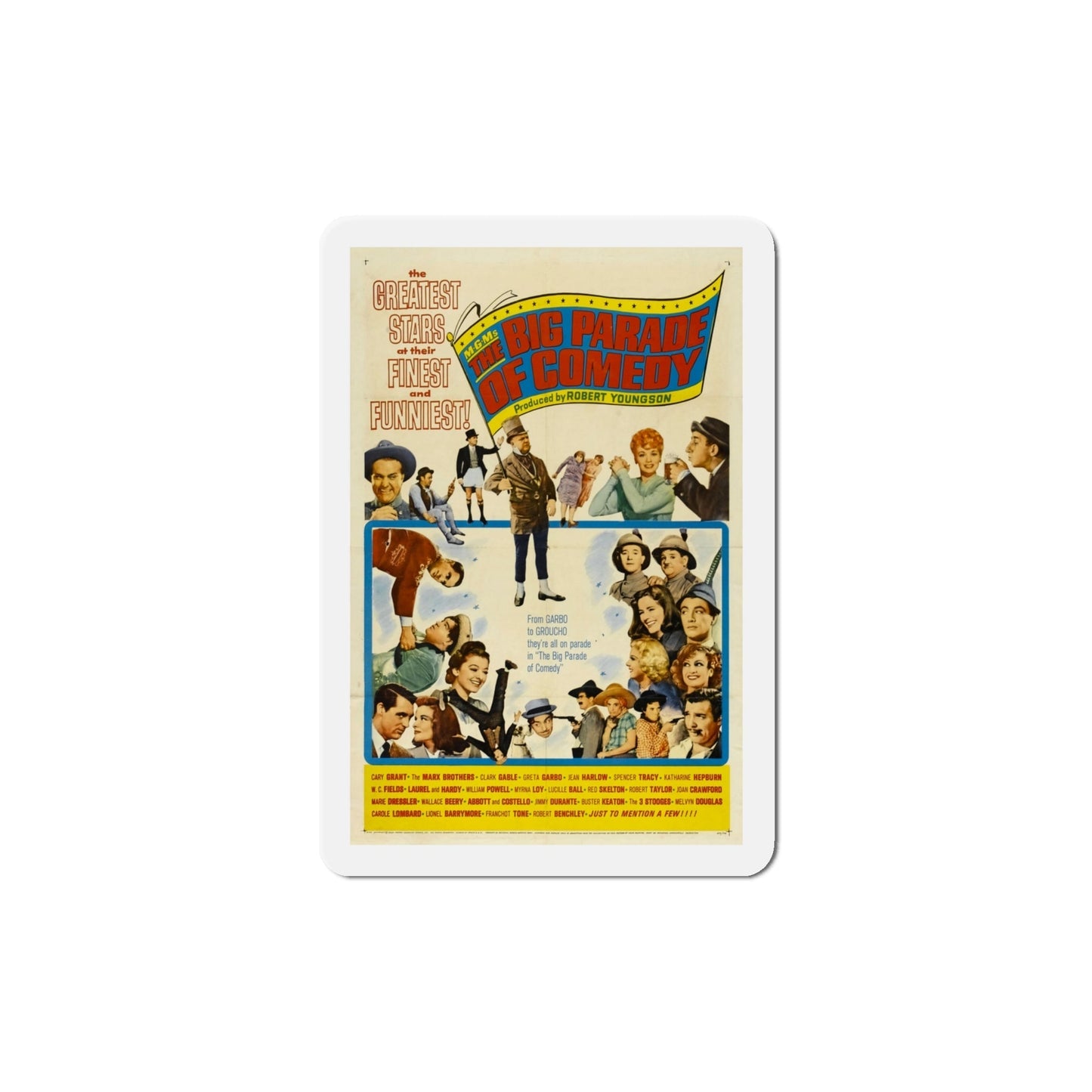 The Big Parade of Comedy 1964 Movie Poster Die-Cut Magnet-4 Inch-The Sticker Space