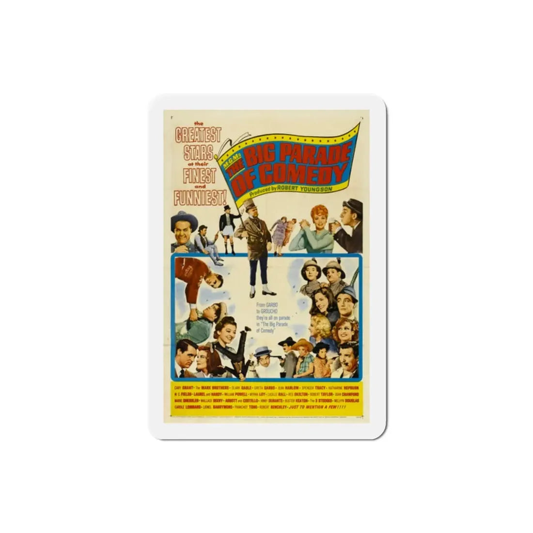 The Big Parade of Comedy 1964 Movie Poster Refrigerator Magnet 2 Inch - The Sticker Space