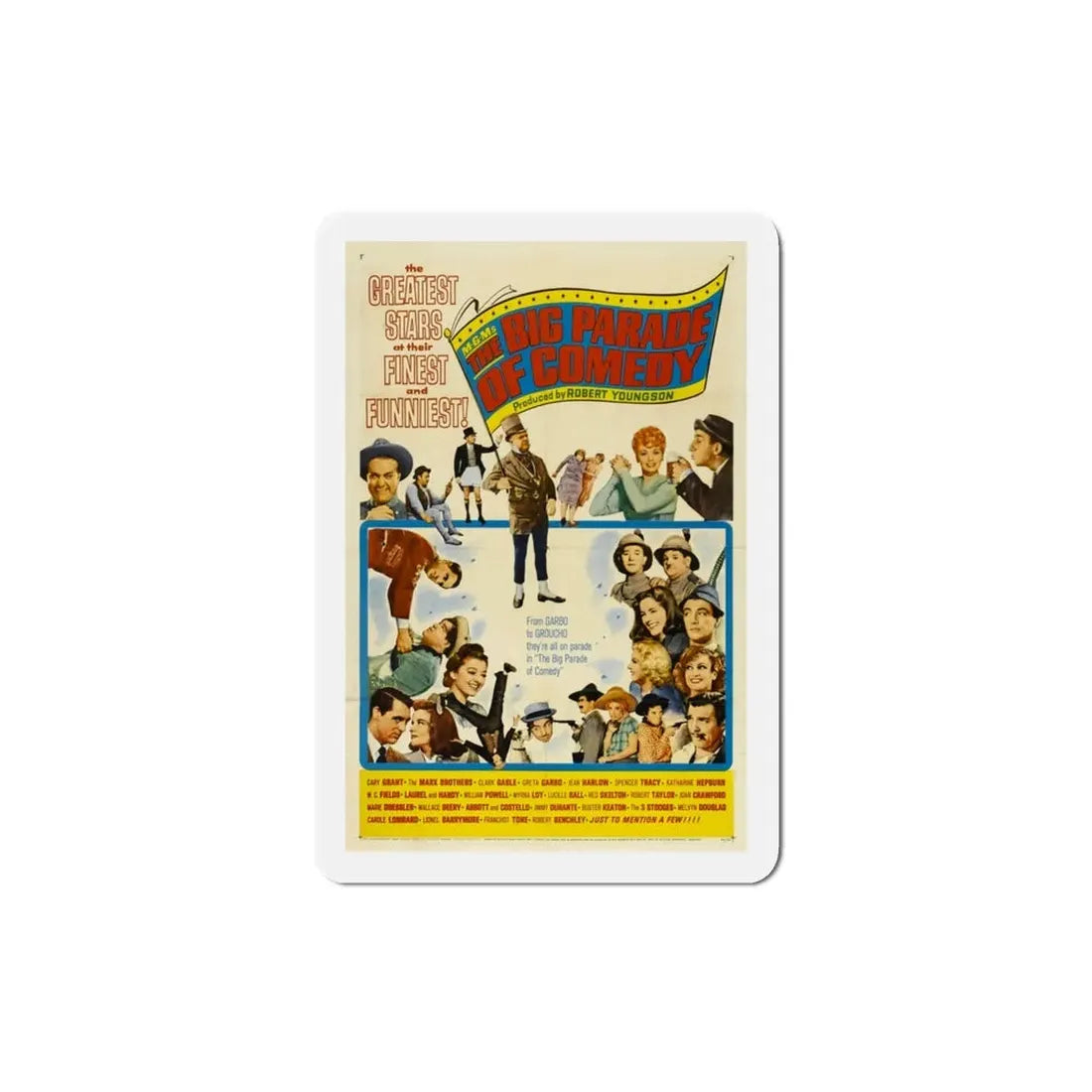 The Big Parade of Comedy 1964 Movie Poster Refrigerator Magnet 3 Inch - The Sticker Space