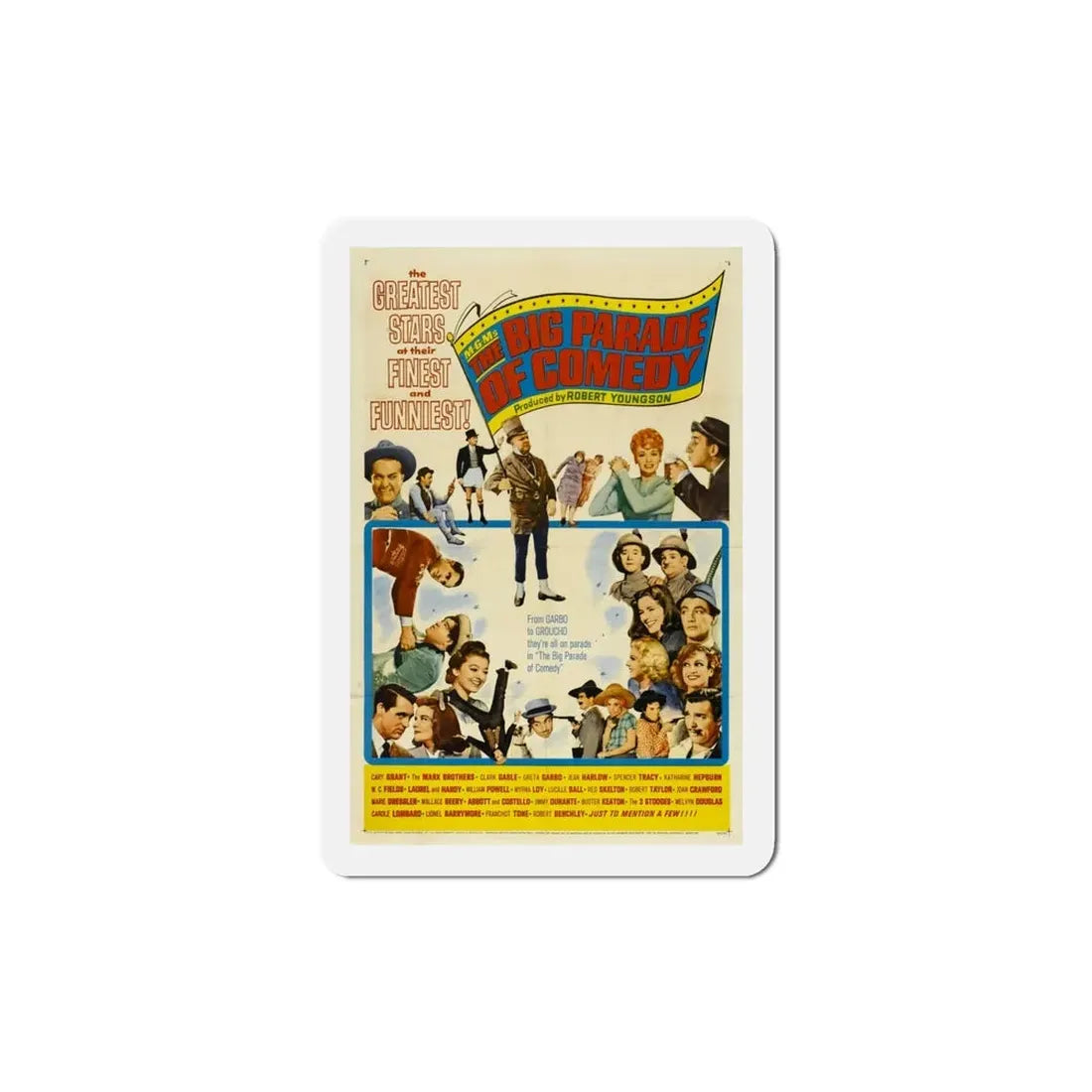 The Big Parade of Comedy 1964 Movie Poster Refrigerator Magnet 4 Inch - The Sticker Space