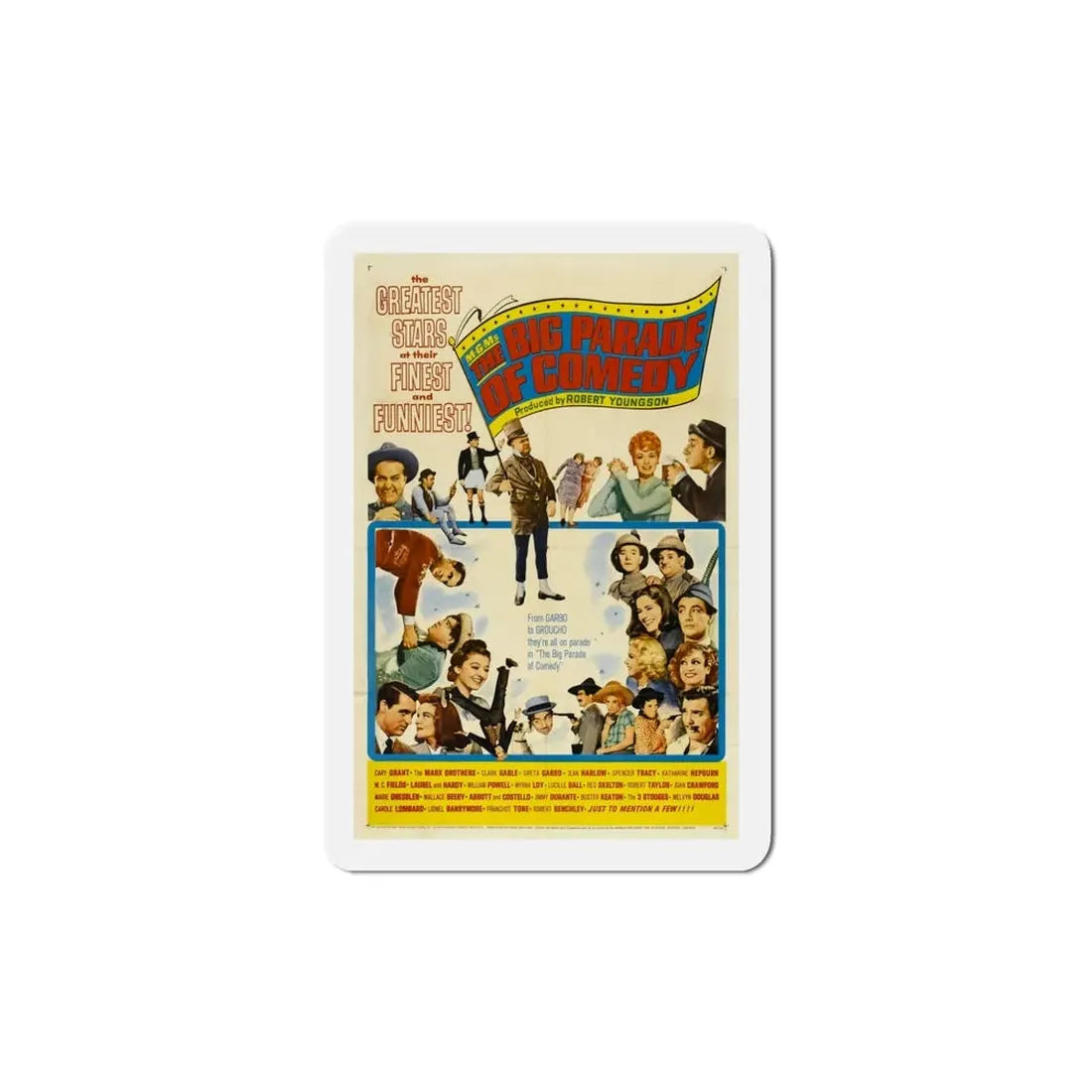 The Big Parade of Comedy 1964 Movie Poster Refrigerator Magnet 5 Inch - The Sticker Space