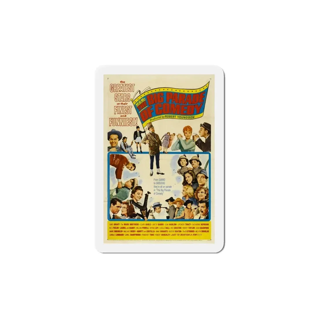 The Big Parade of Comedy 1964 Movie Poster Refrigerator Magnet 6 Inch - The Sticker Space