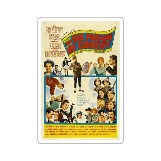 The Big Parade of Comedy 1964 Movie Poster STICKER Vinyl Die-Cut Decal 6 Inch - The Sticker Space