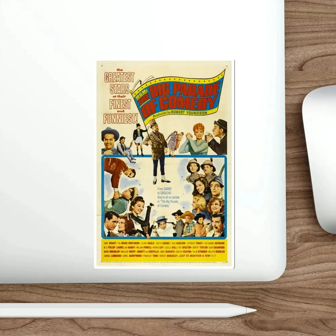 The Big Parade of Comedy 1964 Movie Poster STICKER Vinyl Die-Cut Decal - The Sticker Space