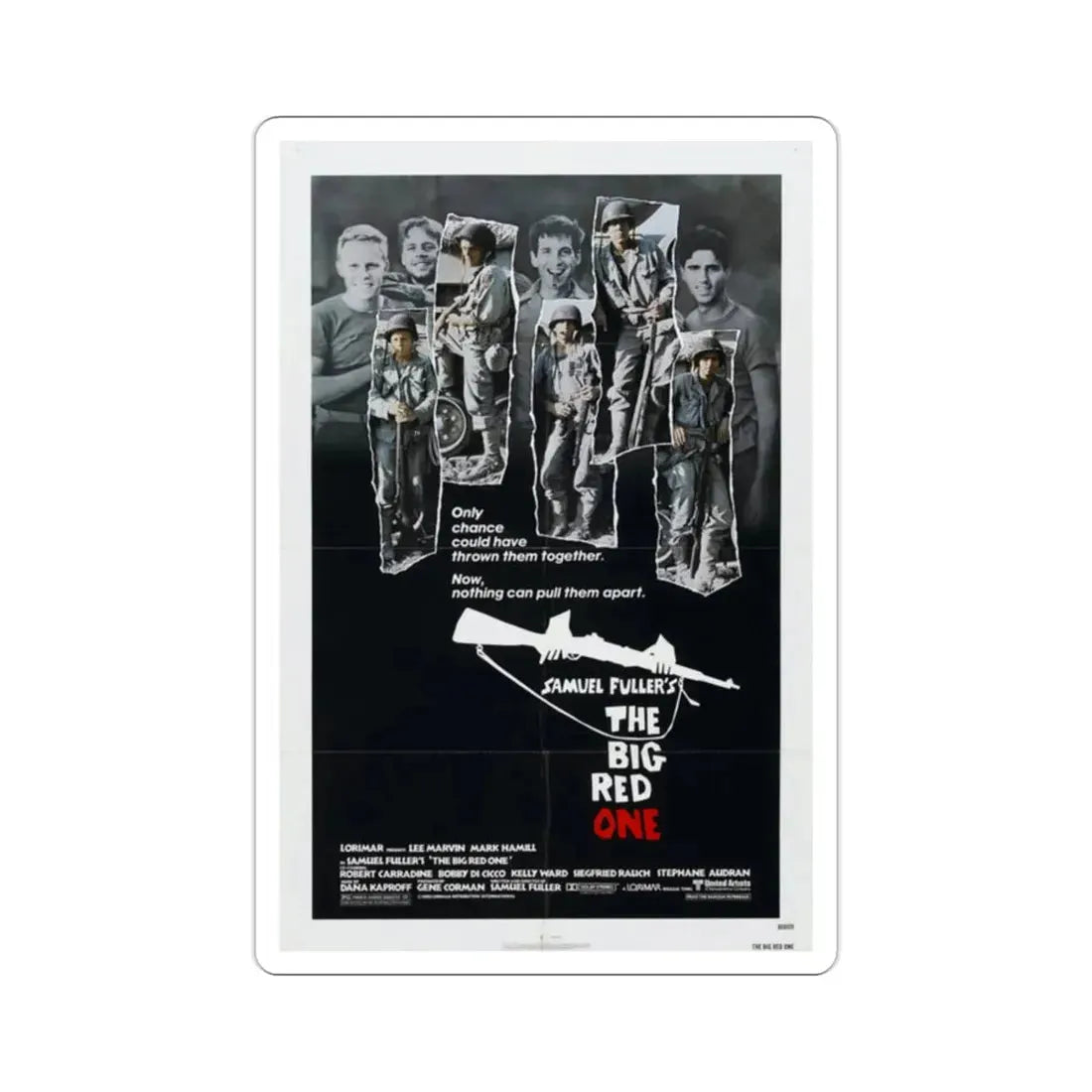 The Big Red One 1980 Movie Poster STICKER Vinyl Die-Cut Decal 2 Inch - The Sticker Space