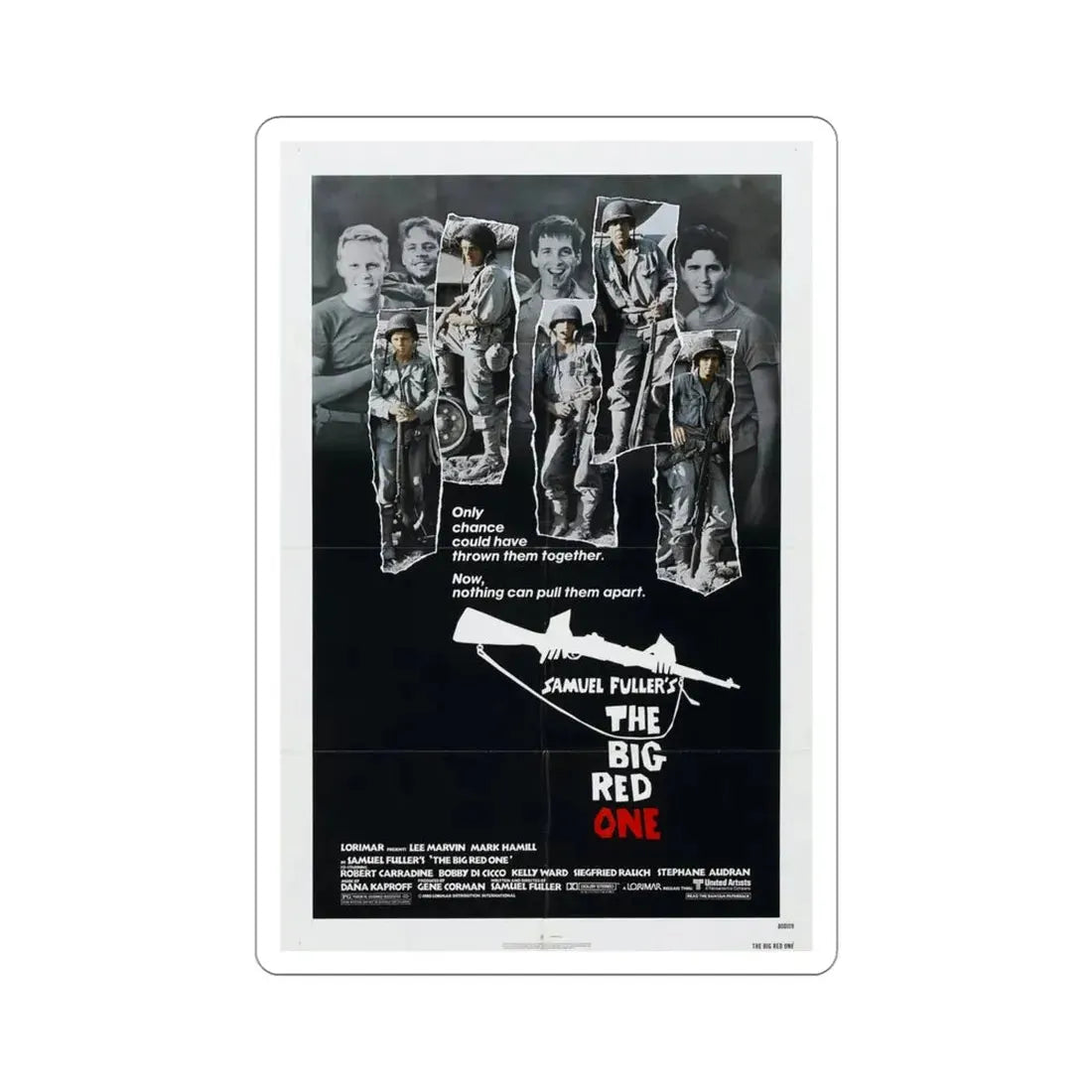 The Big Red One 1980 Movie Poster STICKER Vinyl Die-Cut Decal 4 Inch - The Sticker Space