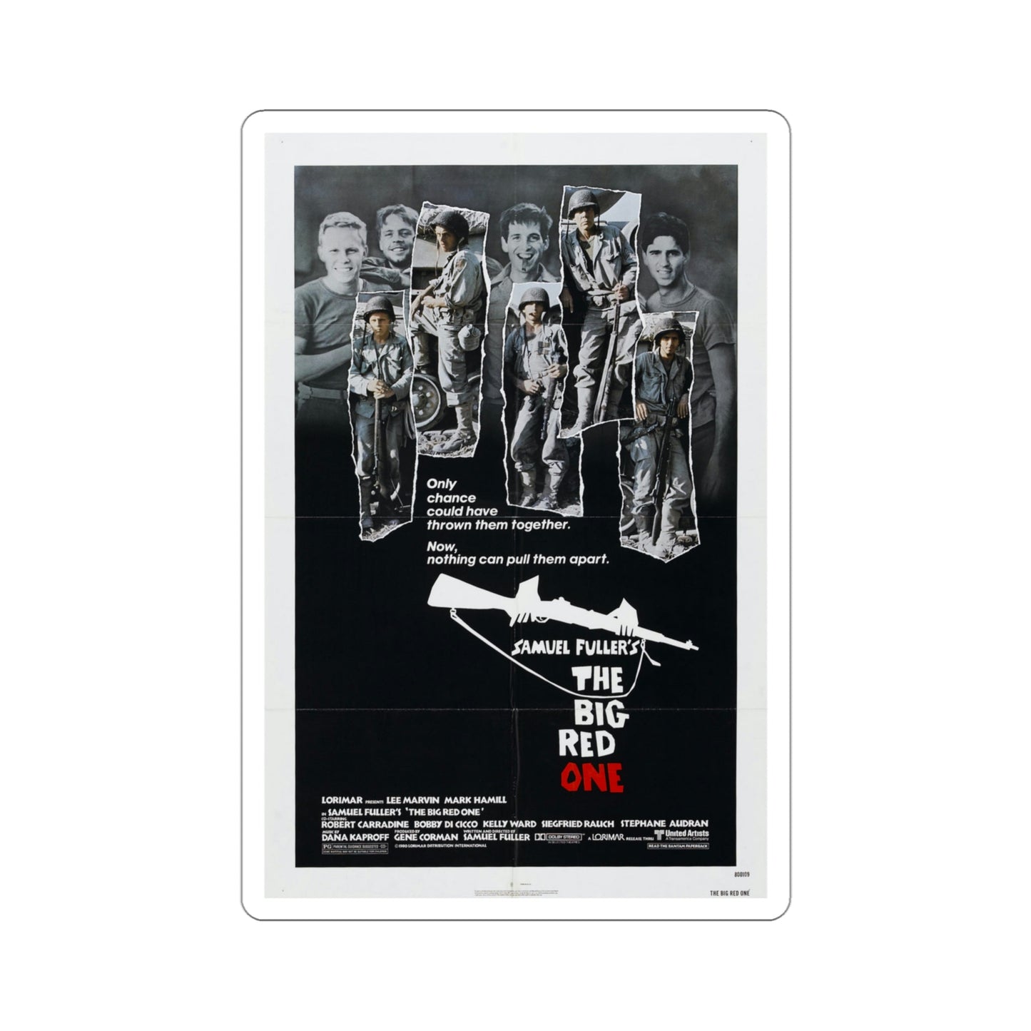 The Big Red One 1980 Movie Poster STICKER Vinyl Die-Cut Decal-4 Inch-The Sticker Space