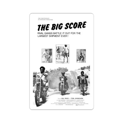 THE BIG SCORE 1983 Movie Poster - STICKER Vinyl Kiss-Cut Decal 2 Inch White - The Sticker Space
