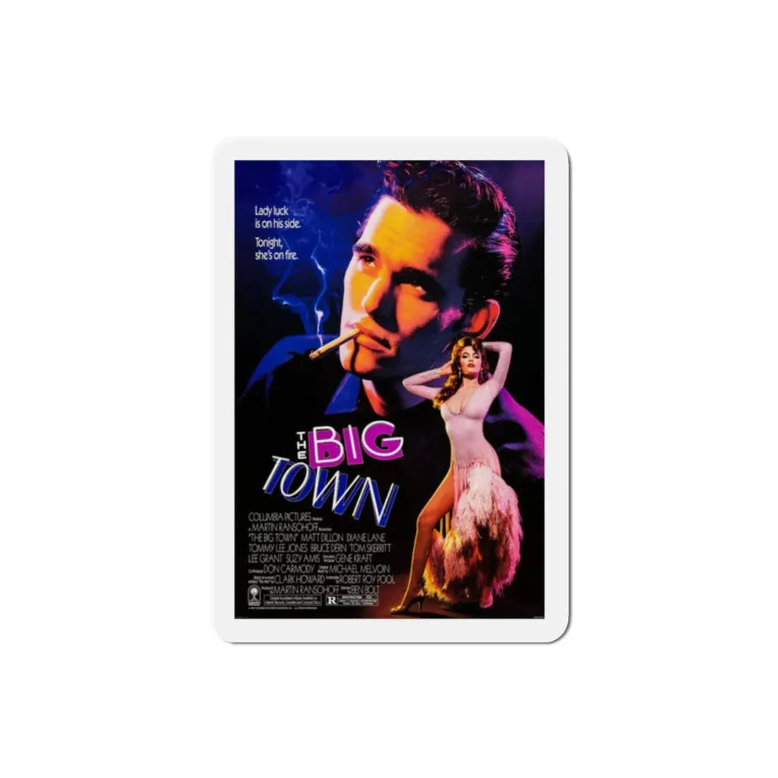 The Big Town 1987 Movie Poster Refrigerator Magnet 2 Inch - The Sticker Space