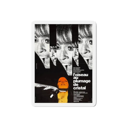 THE BIRD WITH THE CRYSTAL PLUMAGE (FRENCH) 1970 Movie Poster - Refrigerator Magnet 5 Inch Die-Cut - The Sticker Space
