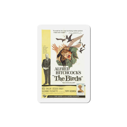 The Birds 1963 Movie Poster Die-Cut Magnet-3 Inch-The Sticker Space