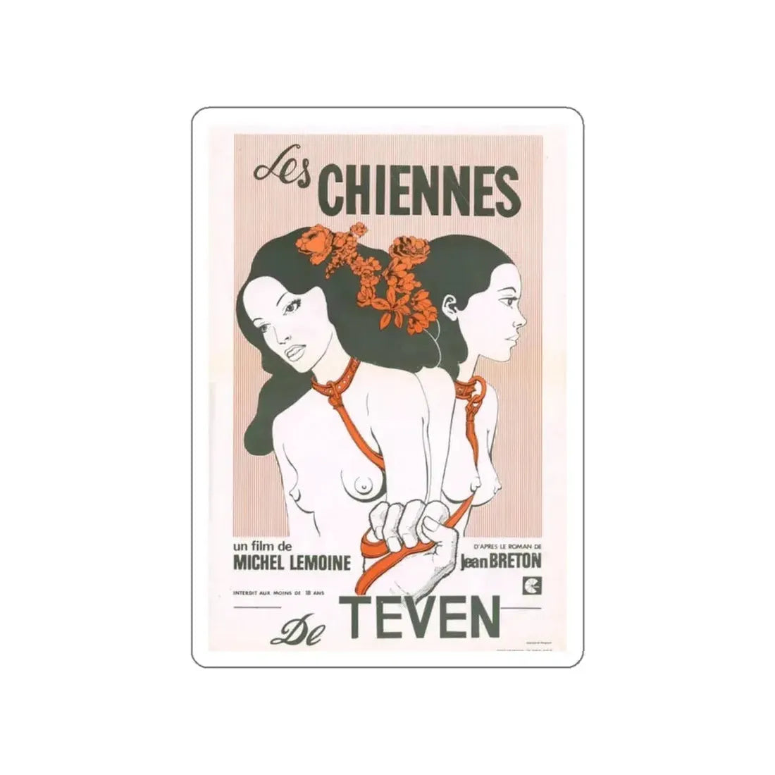 THE BITCHES (BELGIAN) 1973 Movie Poster STICKER Vinyl Die-Cut Decal 6 Inch - The Sticker Space