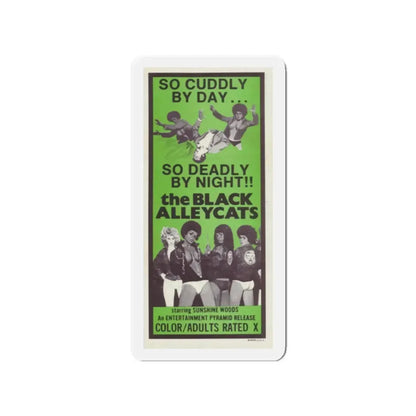 THE BLACK ALLEY CATS 1973 Movie Poster - Refrigerator Magnet 2 Inch Die-Cut - The Sticker Space
