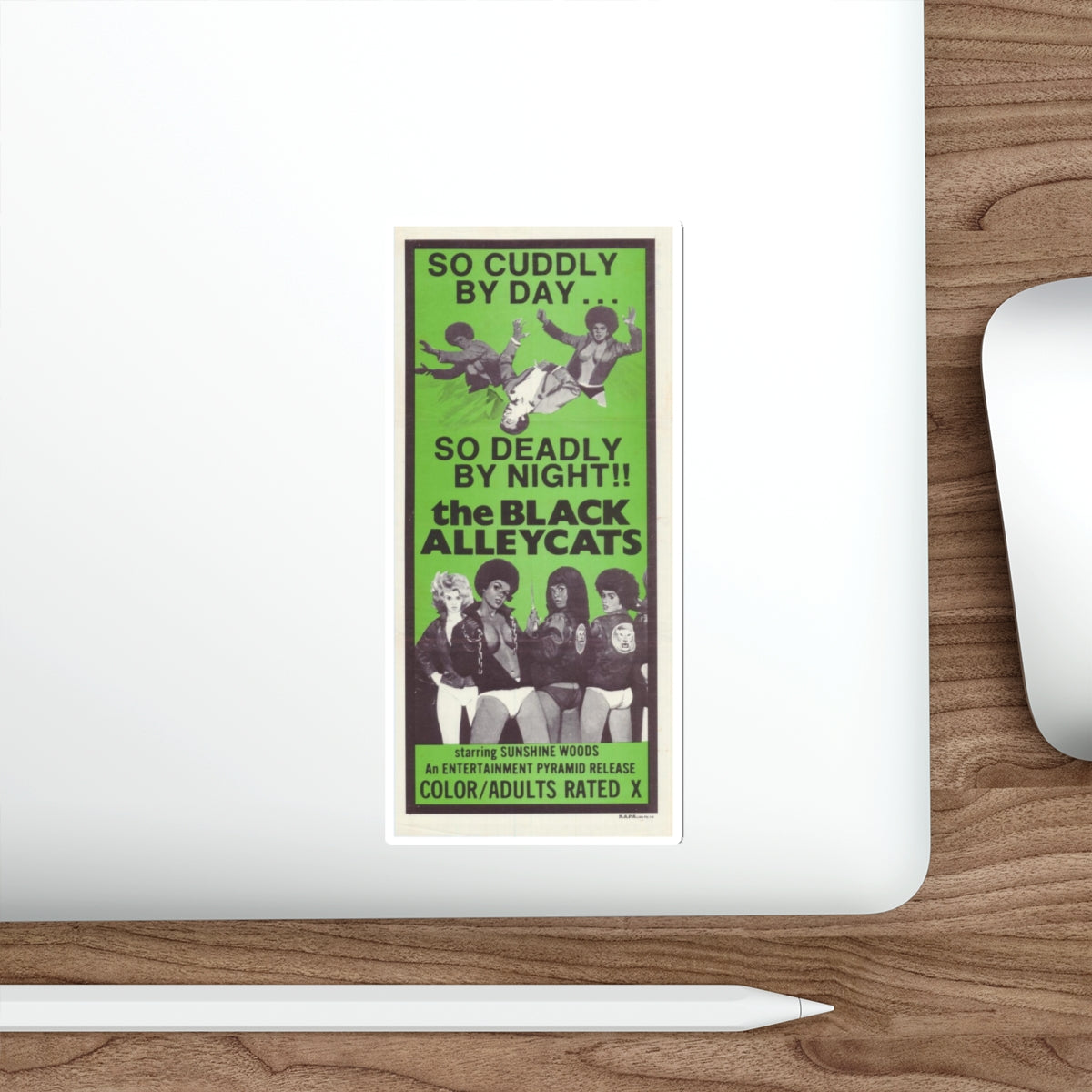 THE BLACK ALLEY CATS 1973 Movie Poster STICKER Vinyl Die-Cut Decal-The Sticker Space