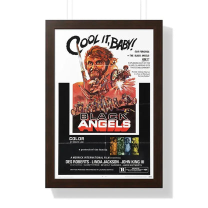 THE BLACK ANGELS 1970 - Framed Movie Poster 16″ x 24″ Walnut - The Sticker Space
