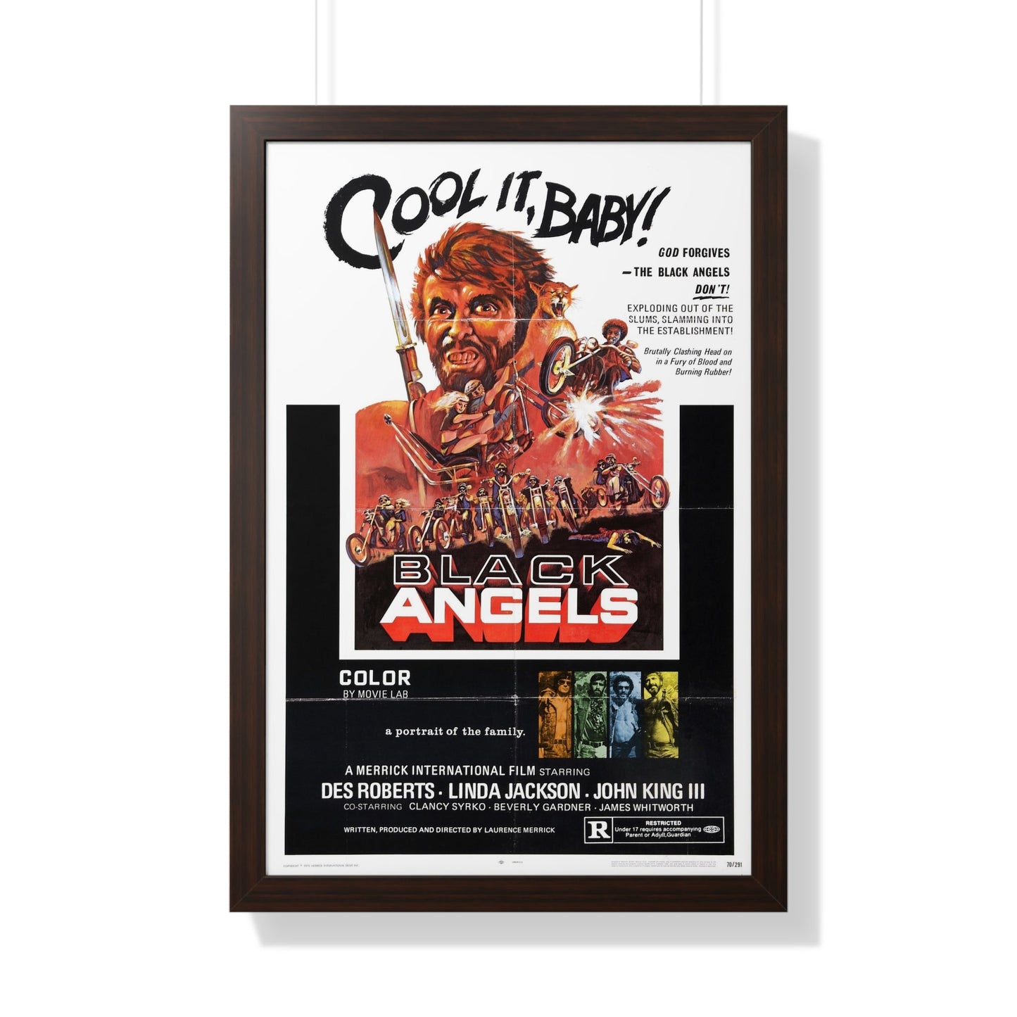 THE BLACK ANGELS 1970 - Framed Movie Poster-20" x 30"-The Sticker Space