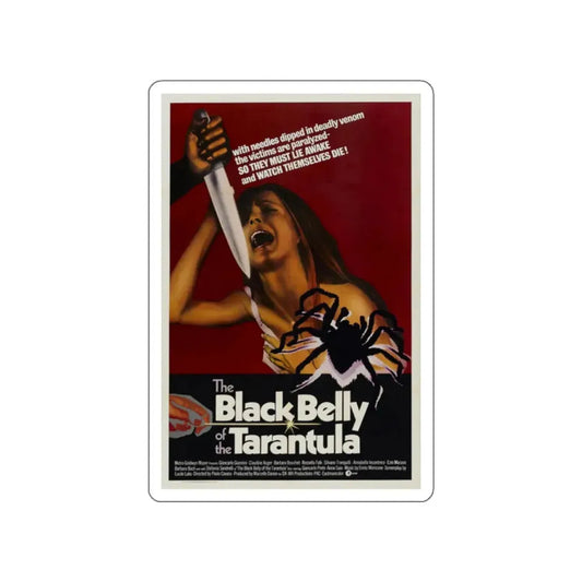THE BLACK BELLY OF THE TARANTULA 1971 Movie Poster STICKER Vinyl Die-Cut Decal 2 Inch - The Sticker Space