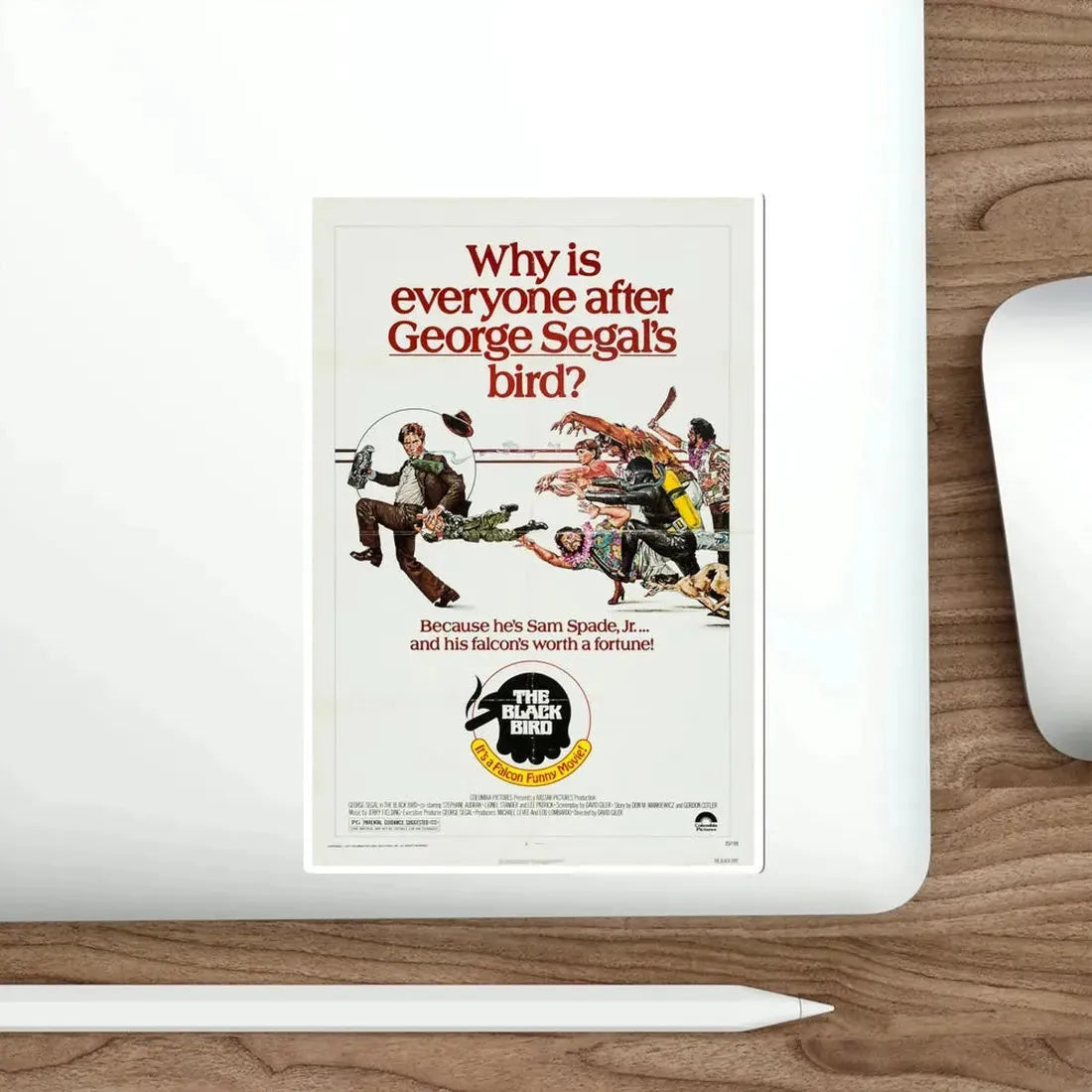 The Black Bird 1975 Movie Poster STICKER Vinyl Die-Cut Decal - The Sticker Space