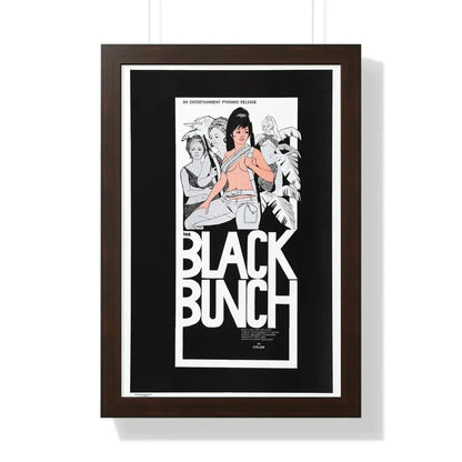 THE BLACK BUNCH 1972 - Framed Movie Poster 16″ x 24″ Walnut - The Sticker Space