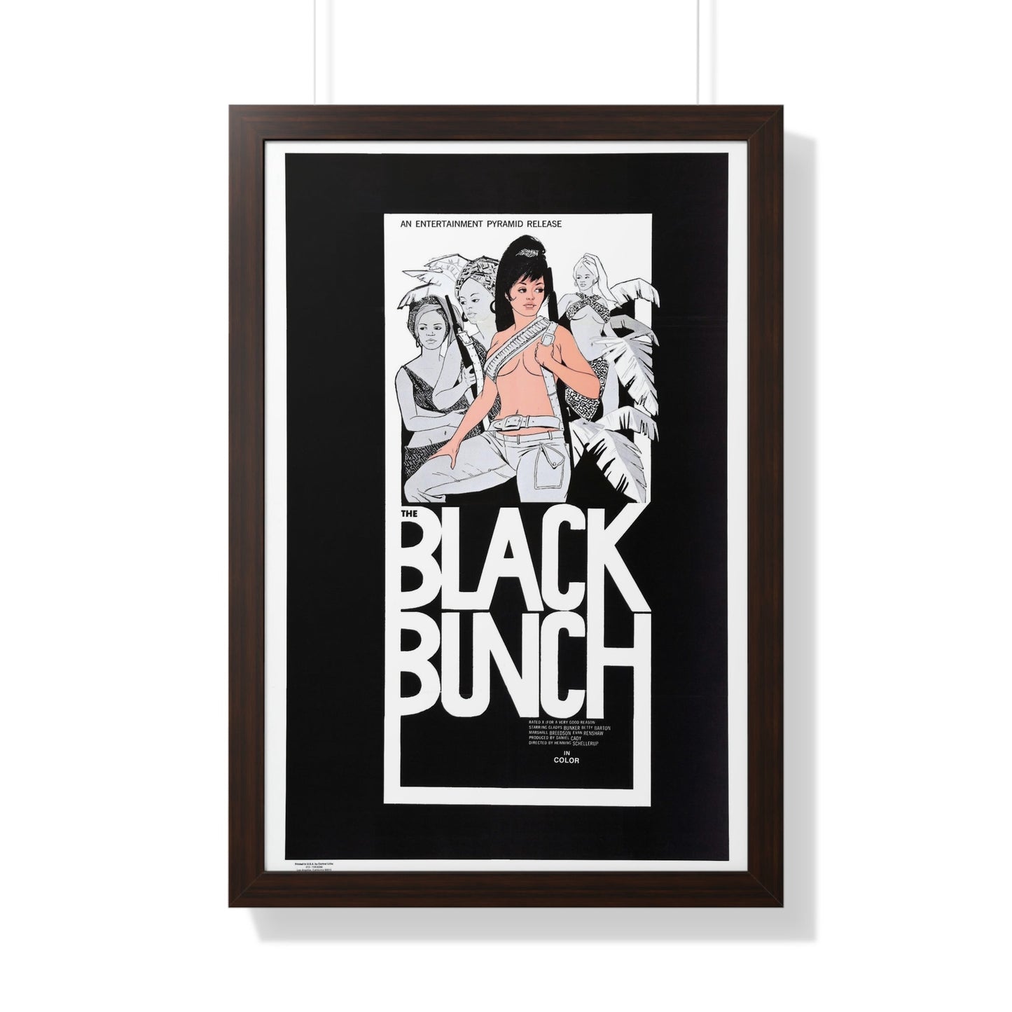 THE BLACK BUNCH 1972 - Framed Movie Poster-20" x 30"-The Sticker Space