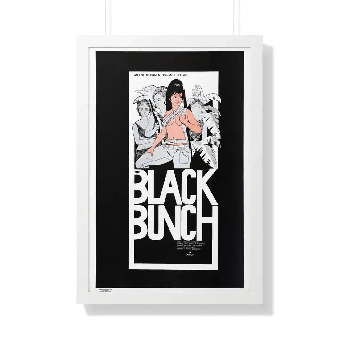 THE BLACK BUNCH 1972 - Framed Movie Poster 20" x 30" White - The Sticker Space