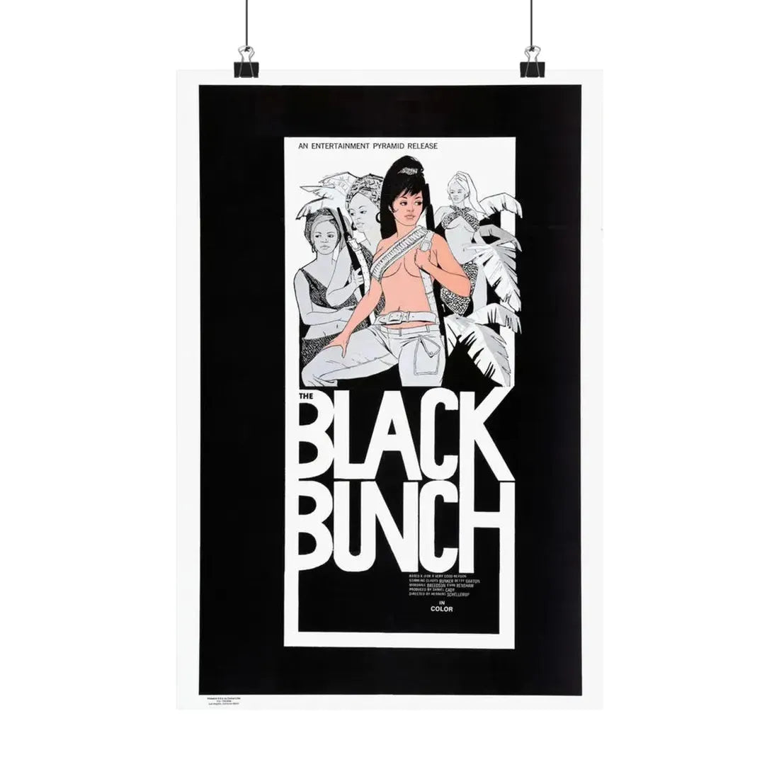 THE BLACK BUNCH 1972 - Paper Movie Poster 12″ x 18″ Matte - The Sticker Space