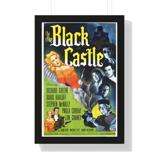 THE BLACK CASTLE 1952 - Framed Movie Poster 16″ x 24″ Black - The Sticker Space