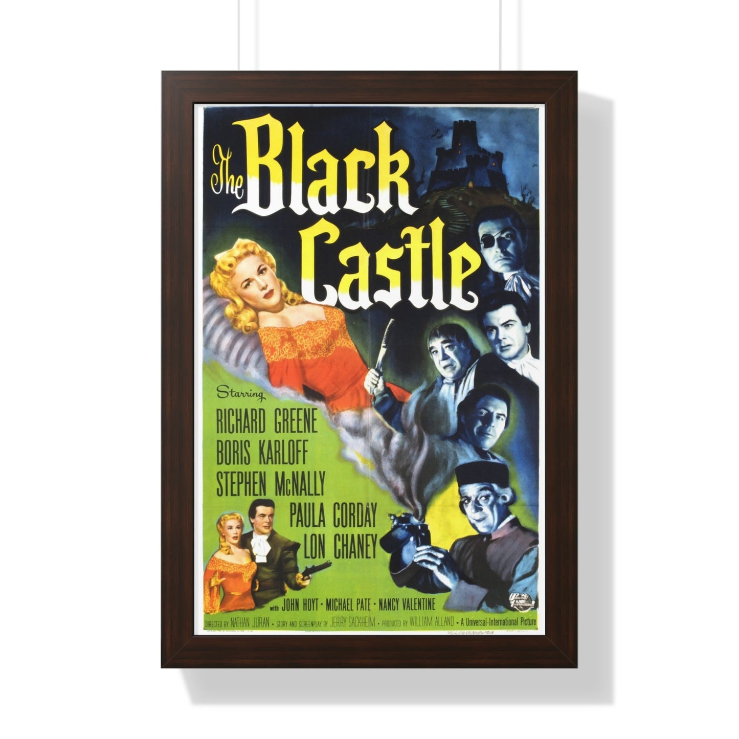 THE BLACK CASTLE 1952 - Framed Movie Poster-16″ x 24″-The Sticker Space