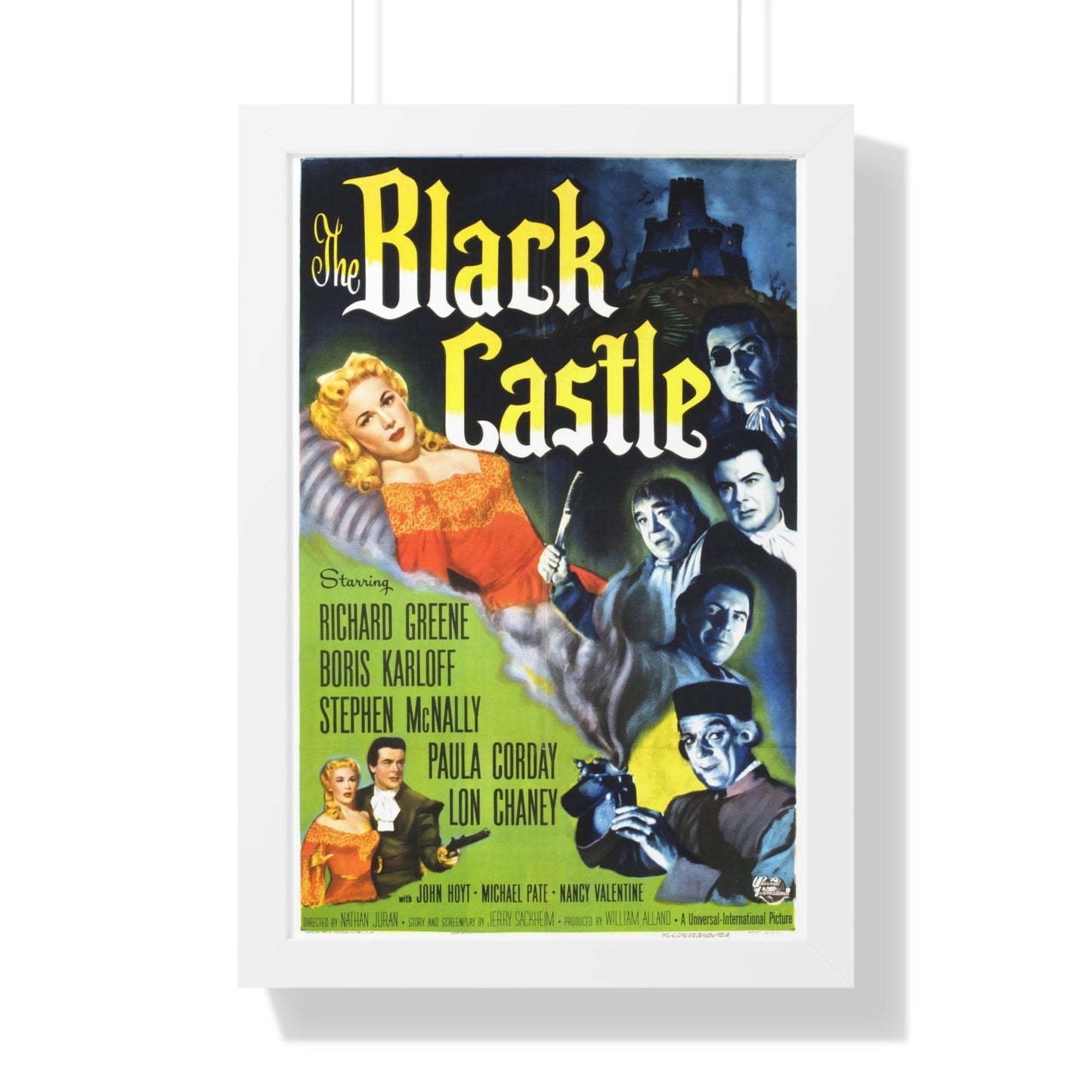 THE BLACK CASTLE 1952 - Framed Movie Poster-16″ x 24″-The Sticker Space