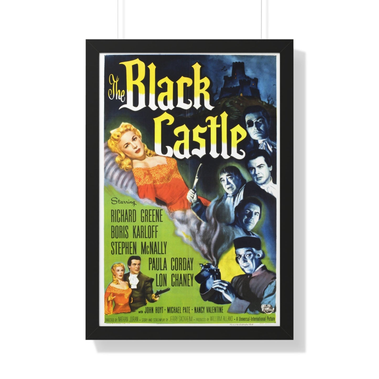 THE BLACK CASTLE 1952 - Framed Movie Poster-20" x 30"-The Sticker Space