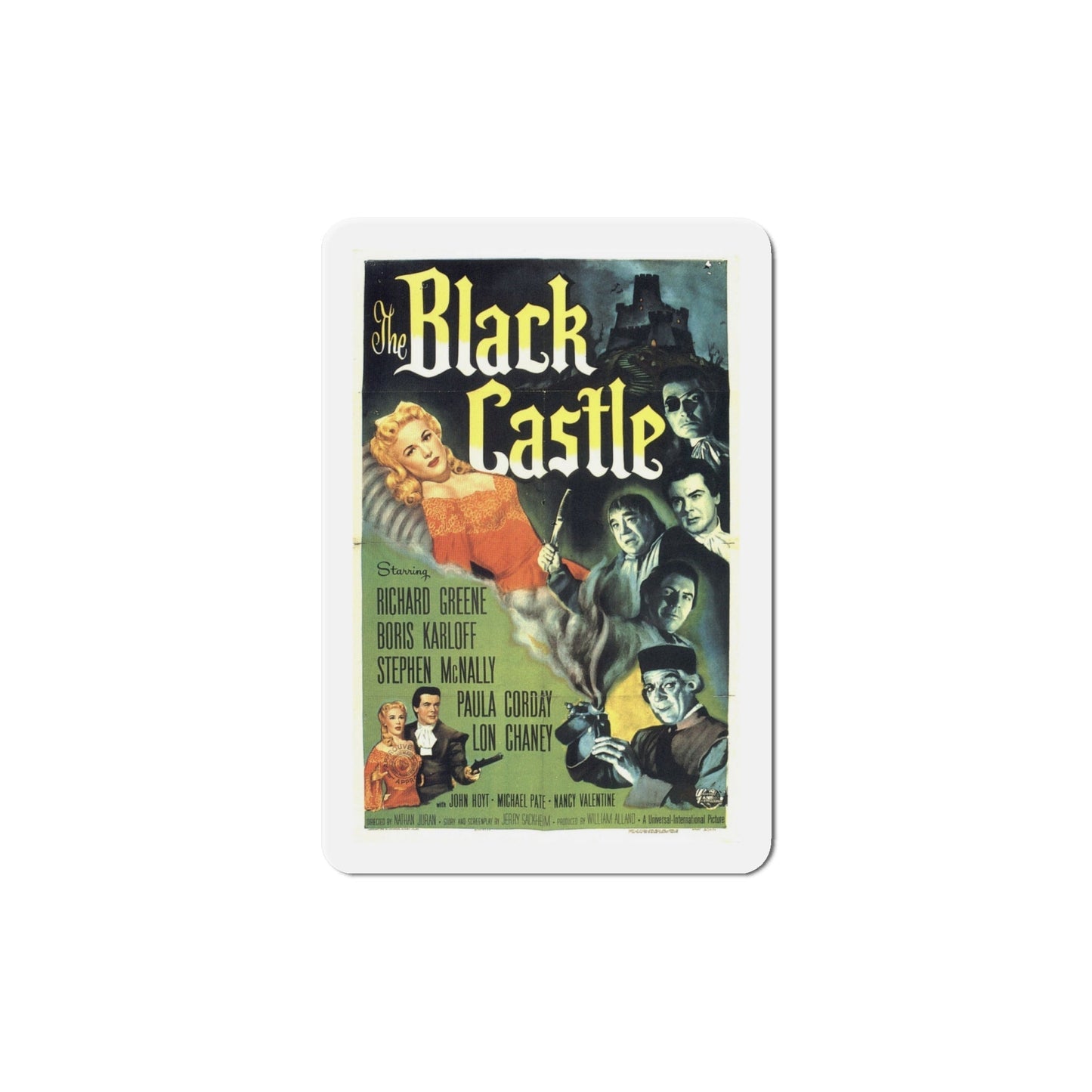 The Black Castle 1952 Movie Poster Die-Cut Magnet-6 Inch-The Sticker Space