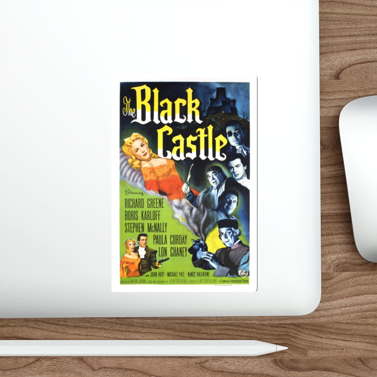 THE BLACK CASTLE 1952 Movie Poster STICKER Vinyl Die-Cut Decal-The Sticker Space