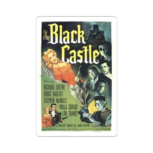 The Black Castle 1952 Movie Poster - STICKER Vinyl Kiss-Cut Decal 2 Inch White - The Sticker Space