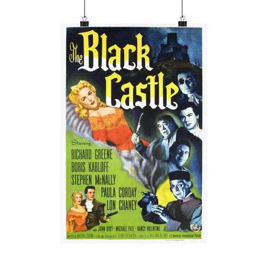 THE BLACK CASTLE 1952 - Paper Movie Poster 12″ x 18″ Matte - The Sticker Space