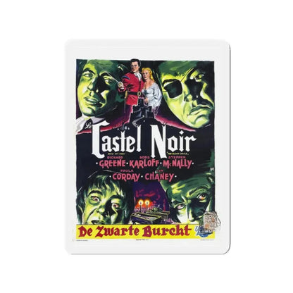 THE BLACK CASTLE (BELGIAN) 1952 Movie Poster - Refrigerator Magnet 2 Inch Die-Cut - The Sticker Space