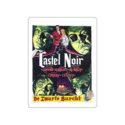 THE BLACK CASTLE (BELGIAN) 1952 Movie Poster STICKER Vinyl Die-Cut Decal 6 Inch - The Sticker Space