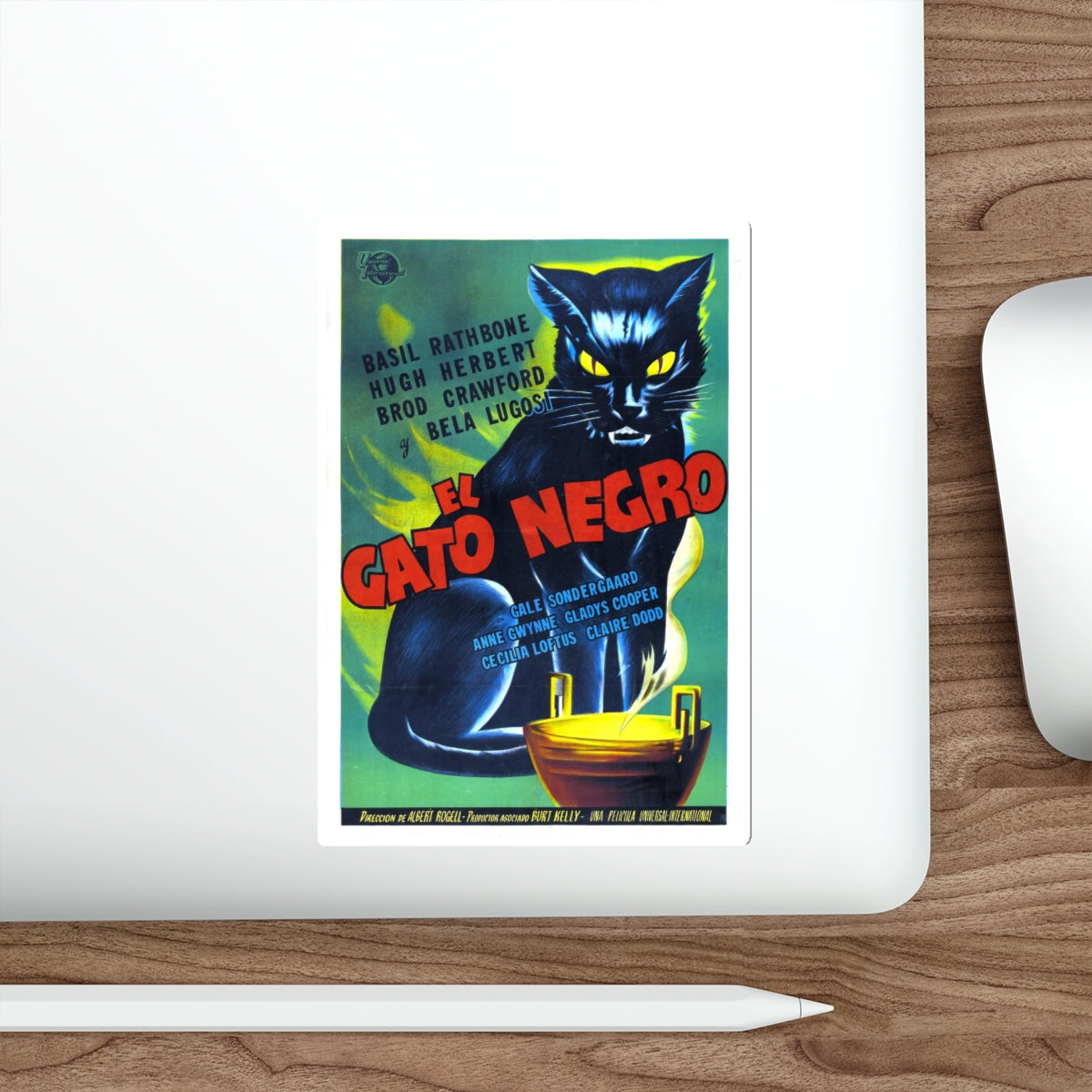 THE BLACK CAT 1941 Movie Poster STICKER Vinyl Die-Cut Decal-The Sticker Space