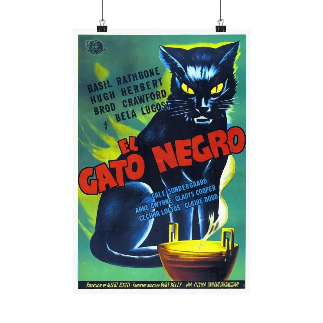 THE BLACK CAT 1941 - Paper Movie Poster 12″ x 18″ Matte - The Sticker Space