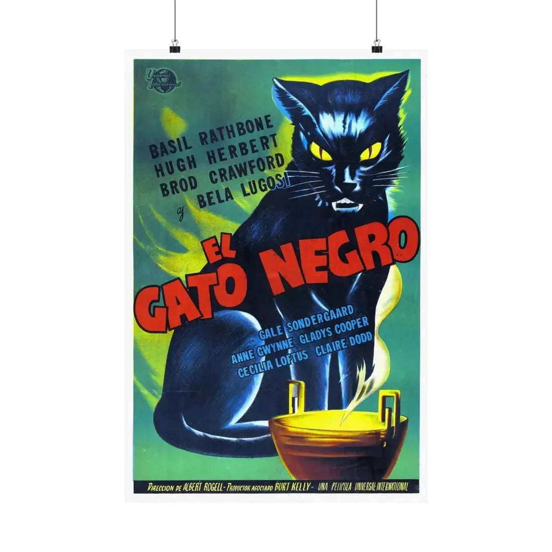 THE BLACK CAT 1941 - Paper Movie Poster 20″ x 30″ Matte - The Sticker Space