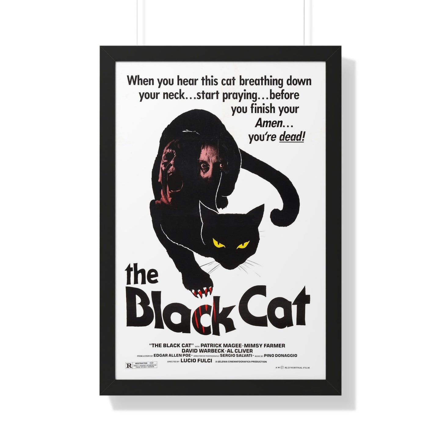 THE BLACK CAT 1981 - Framed Movie Poster-20" x 30"-The Sticker Space