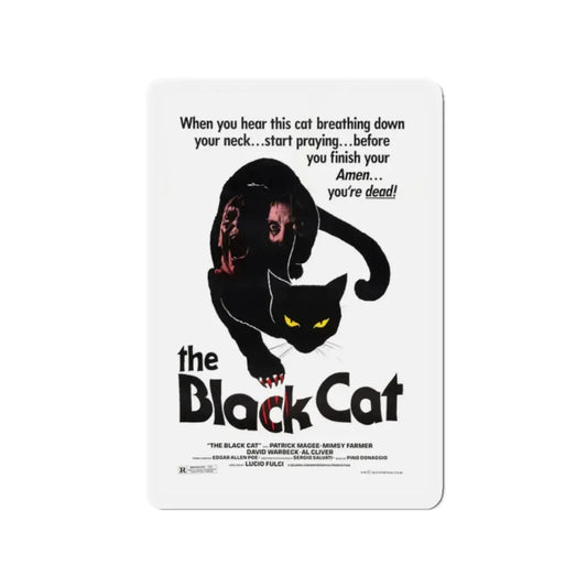 THE BLACK CAT 1981 Movie Poster - Refrigerator Magnet 2 Inch Die-Cut - The Sticker Space