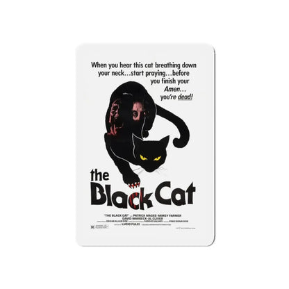 THE BLACK CAT 1981 Movie Poster - Refrigerator Magnet 3 Inch Die-Cut - The Sticker Space
