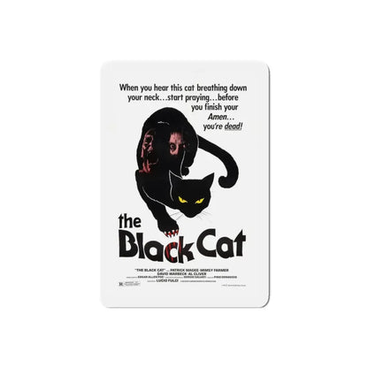 THE BLACK CAT 1981 Movie Poster - Refrigerator Magnet 6 Inch Die-Cut - The Sticker Space