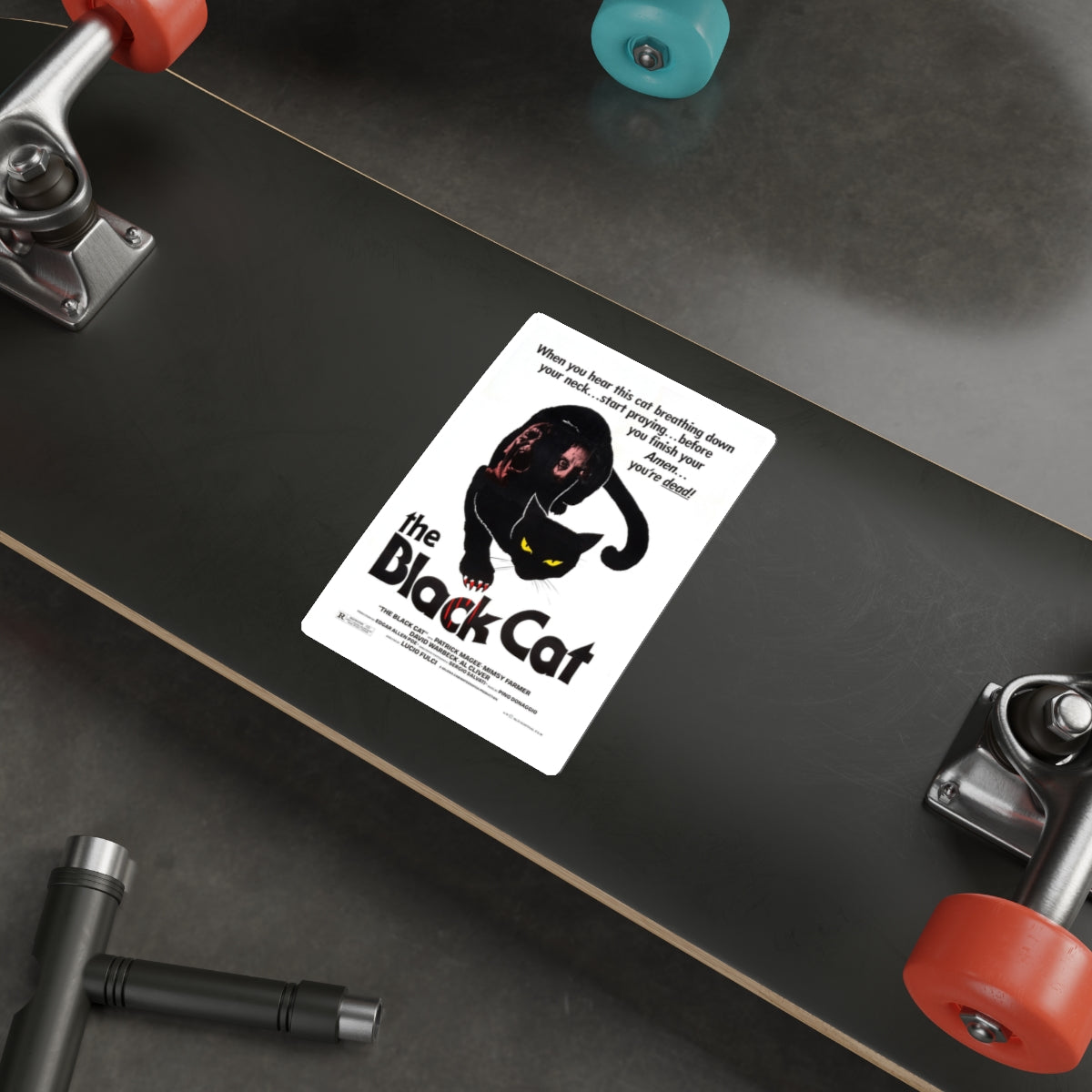 THE BLACK CAT 1981 Movie Poster STICKER Vinyl Die-Cut Decal-The Sticker Space