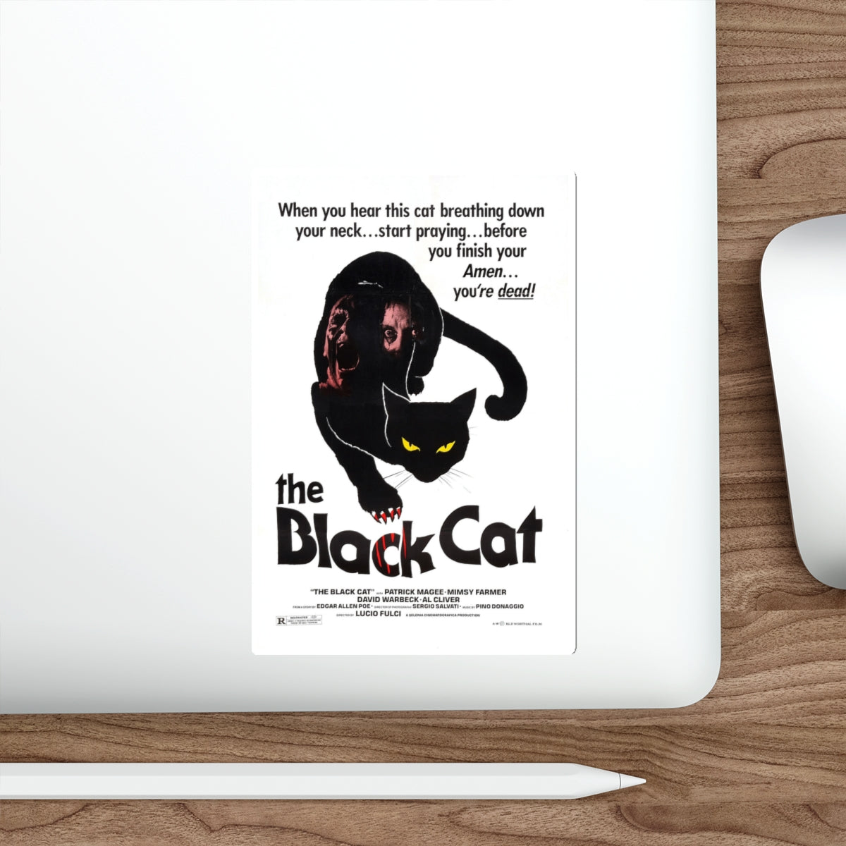 THE BLACK CAT 1981 Movie Poster STICKER Vinyl Die-Cut Decal-The Sticker Space