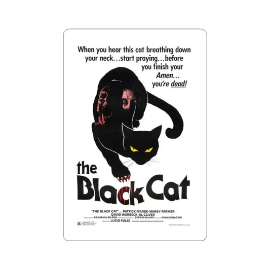 THE BLACK CAT 1981 Movie Poster - STICKER Vinyl Kiss-Cut Decal 2 Inch White - The Sticker Space