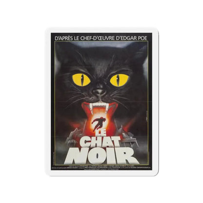 THE BLACK CAT (FRENCH) 1981 Movie Poster - Refrigerator Magnet 2 Inch Die-Cut - The Sticker Space