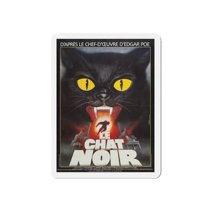 THE BLACK CAT (FRENCH) 1981 Movie Poster - Refrigerator Magnet 4 Inch Die-Cut - The Sticker Space