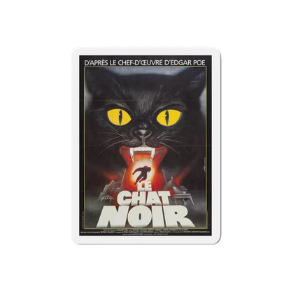 THE BLACK CAT (FRENCH) 1981 Movie Poster - Refrigerator Magnet 5 Inch Die-Cut - The Sticker Space