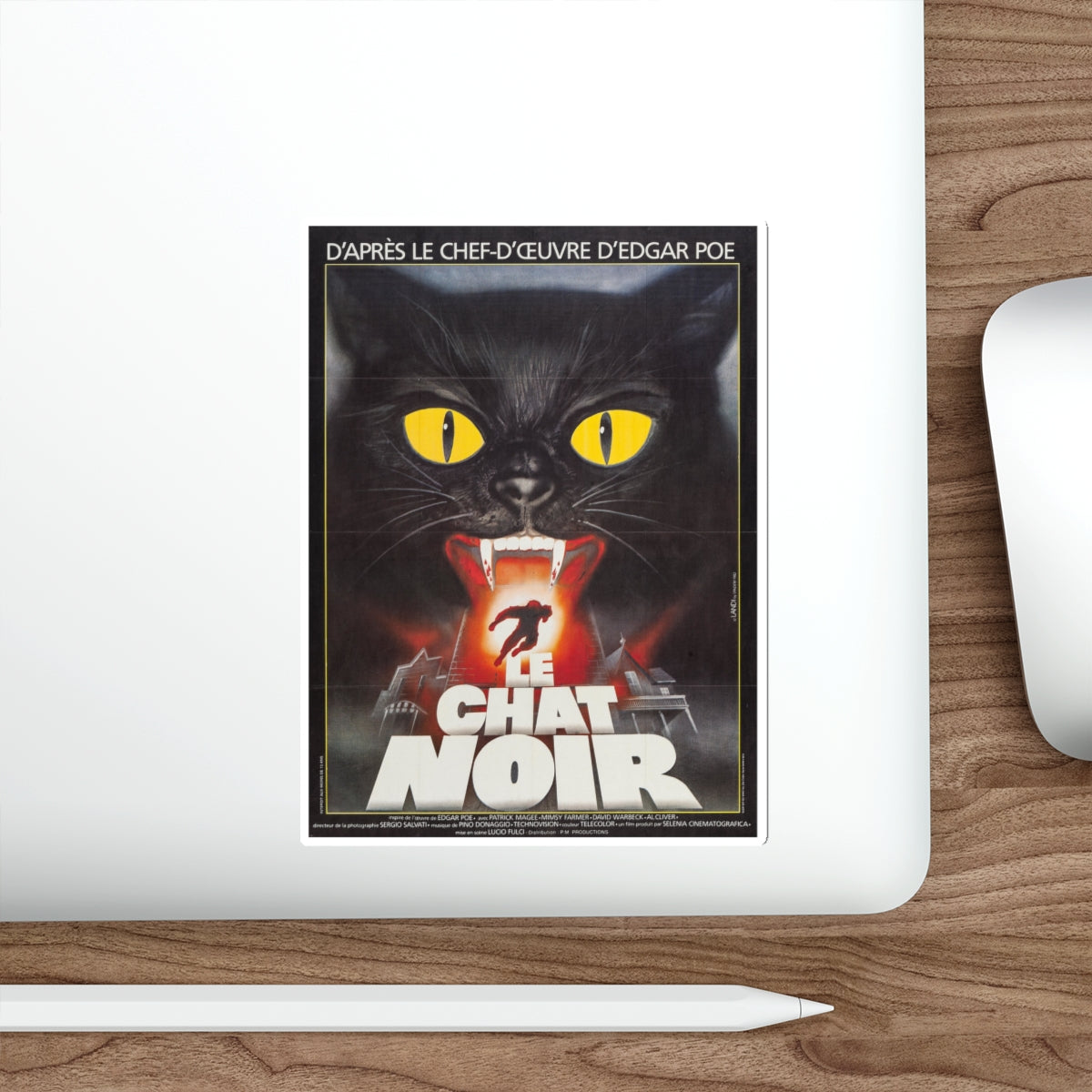 THE BLACK CAT (FRENCH) 1981 Movie Poster STICKER Vinyl Die-Cut Decal-The Sticker Space